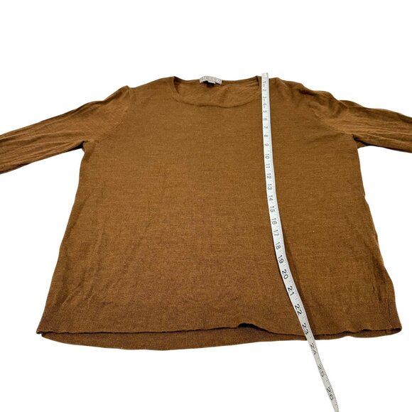 J.Crew Halle Crewneck Merino Wool Sweater Luxury Camel Size L - Picture 7 of 7